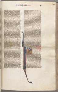 Fol. 98r, Kings I, historikk initial F, Elkanah og Hannah knelende foran et alter..., ca. 1275-13 av Unbekannt