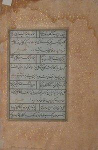 Folio fra et manuskript av Mir Ali Shir Nava'i, tidlig på 1500-tallet. av Unbekannt