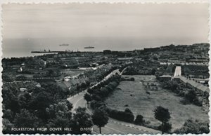 Folkestone fra Dover Hill, slutten av 1800-begynnelsen av 1900-tallet av Unbekannt