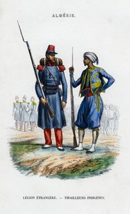 Fremmedlegionær og innfødt skarpretter, fransk hær i Algerie av Unbekannt