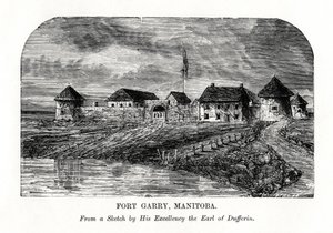 Fort Garry, Manitoba, Canada, sent på 1800-tallet av Unbekannt