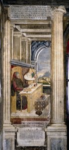 Francesco Petrarca i studiet sitt av Unbekannt