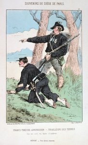 Francs Tireurs Arronssohn - Tirailleurs des Ternes, beleiringen av Paris, 1870-1871 av Unbekannt