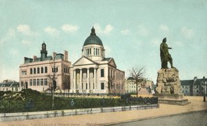Free Library Free S Church & Wallace Statue - Aberdeen, 1900-tallet. av Unbekannt