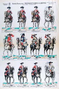 Fransk hær, ridende musketerer, 1700-tallet 1800-tallet av Unbekannt