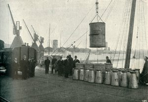 Fransk melk blir landet i Southampton, 1902. av Unbekannt