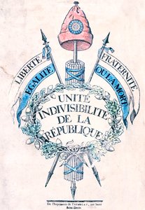 Den franske revolusjonen 1789: Republikkens allegoriske emblem av Unbekannt