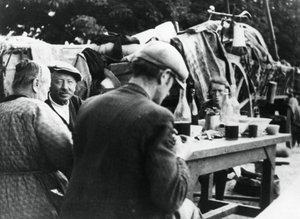 Franske og belgiske flyktninger, Rambouillet, Frankrike, 16. juli 1940 av Unbekannt