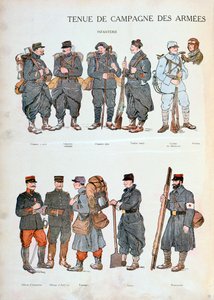 Franske hæruniformer, første verdenskrig, 1914 av Unbekannt
