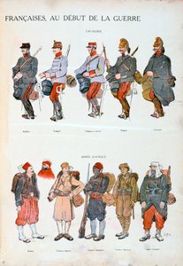 Franske hæruniformer, første verdenskrig, 1914 av Unbekannt