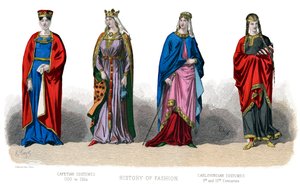Fransk kostyme: Capetian, Carlovingian, 1882 av Unbekannt