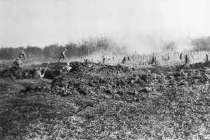 Fransk motangrep mellom Somme og elven Oise, Picardie, Frankrike, 1918 av Unbekannt