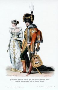 Fransk hoffkjole fra det første imperiets tid, 1807 av Unbekannt