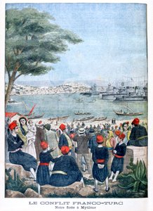 Fransk flåte på Mytilene Lesbos, 1901 av Unbekannt