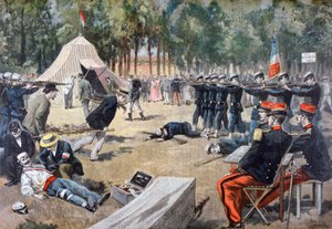 Franske militærmanøvrer: førstehjelpsarbeidere, 1897 av Unbekannt