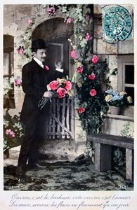 Fransk romantisk postkort, c1900 av Unbekannt
