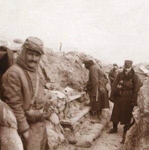 Franske soldater i skyttergravene, Perthes, Nord-Frankrike, c1914-c1918 av Unbekannt