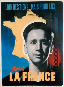 Fransk plakat for frivillig arbeid, c1942-1944