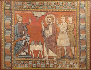 Fresco with Miracle of the Jewels, sent på 1200-tallet – begynnelsen av 1300-tallet. av Unbekannt