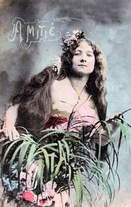 Vennskap, vintage fransk postkort, c1900 av Unbekannt