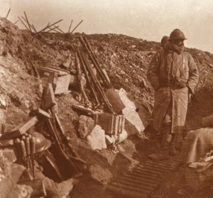 Frontlinje, Vauquois, Nord-Frankrike, c1914-c1918 av Unbekannt