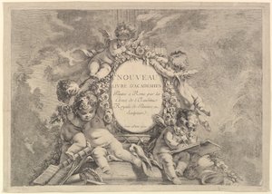 Frontispice, fra New Book of Painted Academies in Roma av Students of the Academy R..., 1759. av Unbekannt