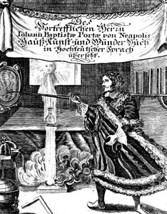 Frontispice av Magia Naturalis av Johannes Baptista della Porta, 1715 av Unbekannt