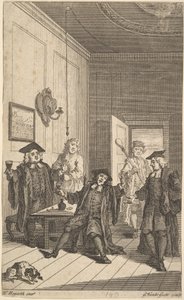 Frontispice til The Humors of Oxford, april 1730. av Unbekannt