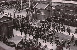 Begravelsesprosesjon av kong Edward VII, Whitehall, London, 20. mai 1910. av Unbekannt