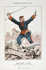 Garde Mobile - offiser, beleiringen av Paris, 1870-1871 av Unbekannt
