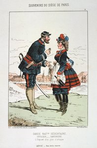 Stillesittende nasjonalgarde - Cantinière-offiser, beleiringen av Paris, 1870-1871 av Unbekannt