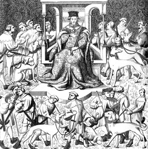 Gaston Phoebus underviste i venery, 1400-tallet 1849 av Unbekannt