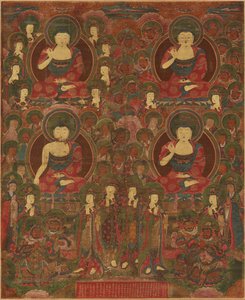 Samling av fire buddhaer av Unbekannt
