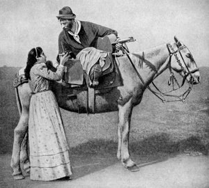 Gaucho-kjærestene bytter kompiskopper, Argentina, 1922 av Unbekannt