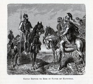 Gallerne nekter å reise seg til fordel for Hannibal, 1882 av Unbekannt
