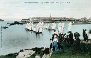 Generell utsikt over Saint Malo, Bretagne, Frankrike, 1900-tallet av Unbekannt