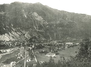Generell utsikt over byen Interlaken, Sveits, 1895. av Unbekannt