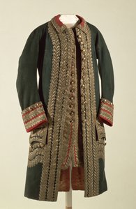 Generaluniform, tilhørende Alexander Suvorov (1729-1800), sent på 1700-tallet (ullstoff og silke dekorert med gulltråd) av Unbekannt