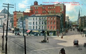 Genesse, Chippewa og Washington Streets, Buffalo, New York, USA, c1910 av Unbekannt