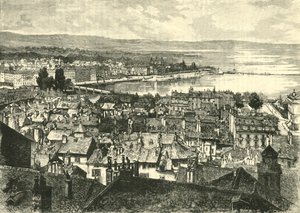 Genève, Ser mot innsjøen, 1890. av Unbekannt