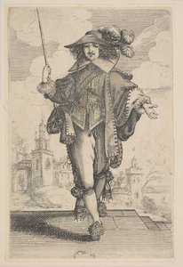 Gentleman Holding a Crop, 1629. av Unbekannt