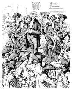 George Washington prøver å fortelle en løgn, 1901 av Unbekannt