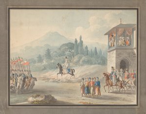 Georgisk kavalerigjennomgang, ca. 1780 av Unbekannt