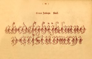 tysk arabesk. Liten, 1862 av Unbekannt