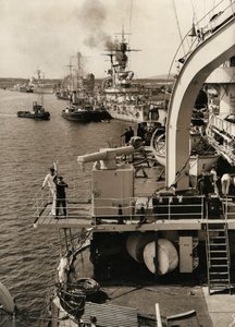 Tysk flåtebesøk i Swinoujscie, 1933. av Unbekannt
