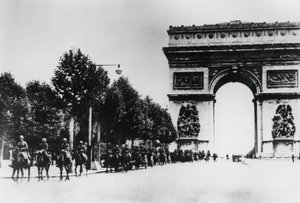Tyske soldater marsjerte gjennom Paris, 14. juni 1940 av Unbekannt