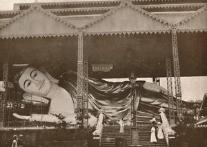 Gigantisk liggende figur av Buddha, Pegu, 1900. av Unbekannt