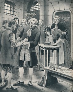 Giving Prisoners the Smallpox in Gaol, slutten av 1700-tallet, c1934 av Unbekannt