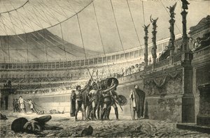 Gladiatorer som hyller keiseren før de ble med i kamp, 1890. av Unbekannt