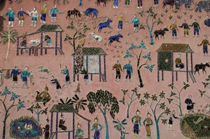 Glassmosaikk i Wat Xieng Thong, Luang Prabang, Laos, 1950-tallet av Unbekannt
